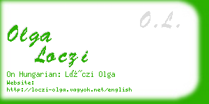 olga loczi business card